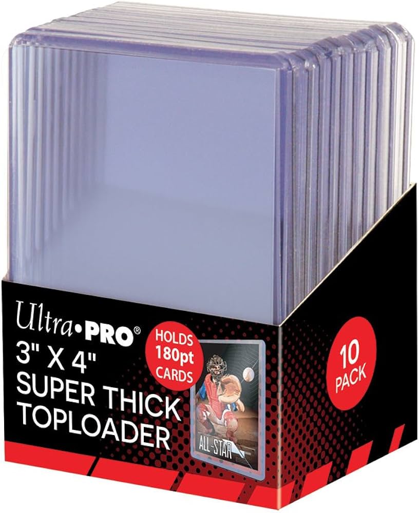 Ultra-Pro 3" x 4" Super Tick Toploader - 180pt - 10 Pack