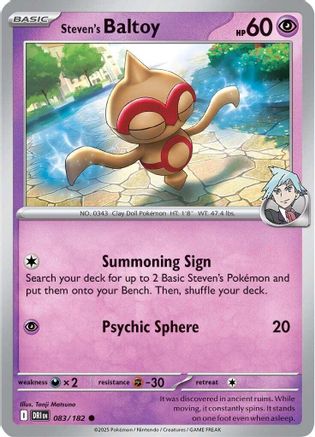 Steven's Baltoy 083  SV10 Destined Rivals - Common