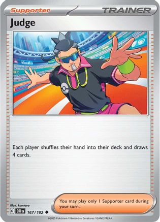 Judge 167/182  - Reverse Holofoil SV10 Destined Rivals - Uncommon