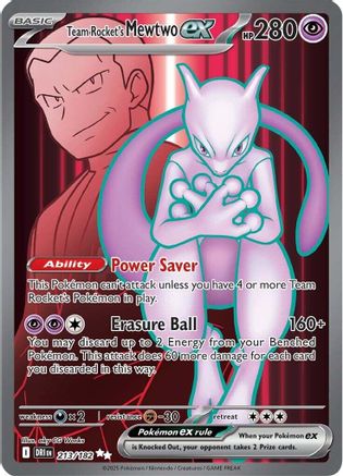 Team Rocket's Mewtwo ex 213/182  - Holofoil SV10 Destined Rivals - Ultra Rare