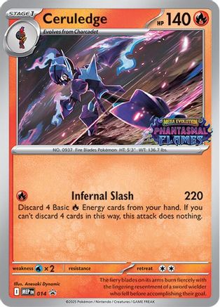 Ceruledge 014  - Holofoil ME Mega Evolution Promo - Promo