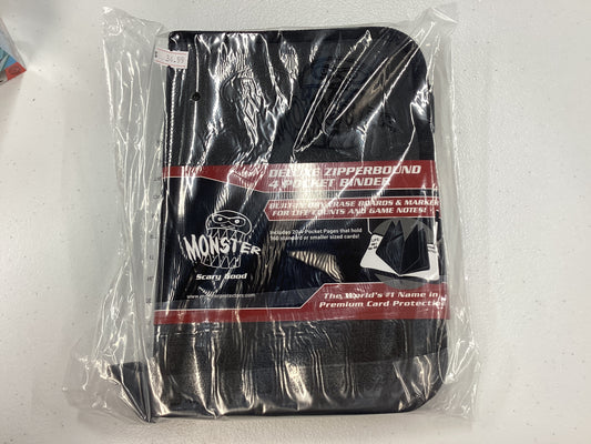 monster deluxe zipper bound 4 pocket binder