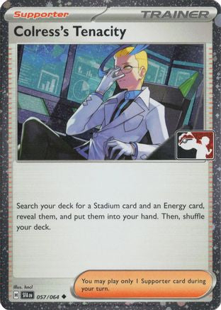 Colress's Tenacity (Cosmos Holo) 057/064  - Holofoil Prize Pack Series Cards - Uncommon