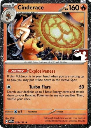 Cinderace (Cosmos Holo) 028/132  - Holofoil Prize Pack Series Cards - Rare