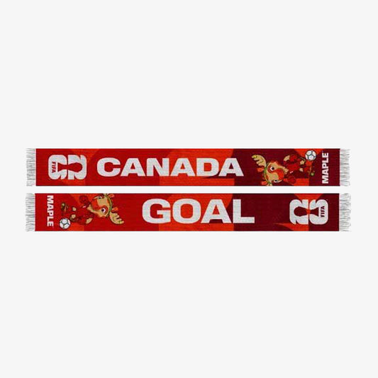 FIFA Licensed Red 2026 World Cup Canada Mascot Scarf