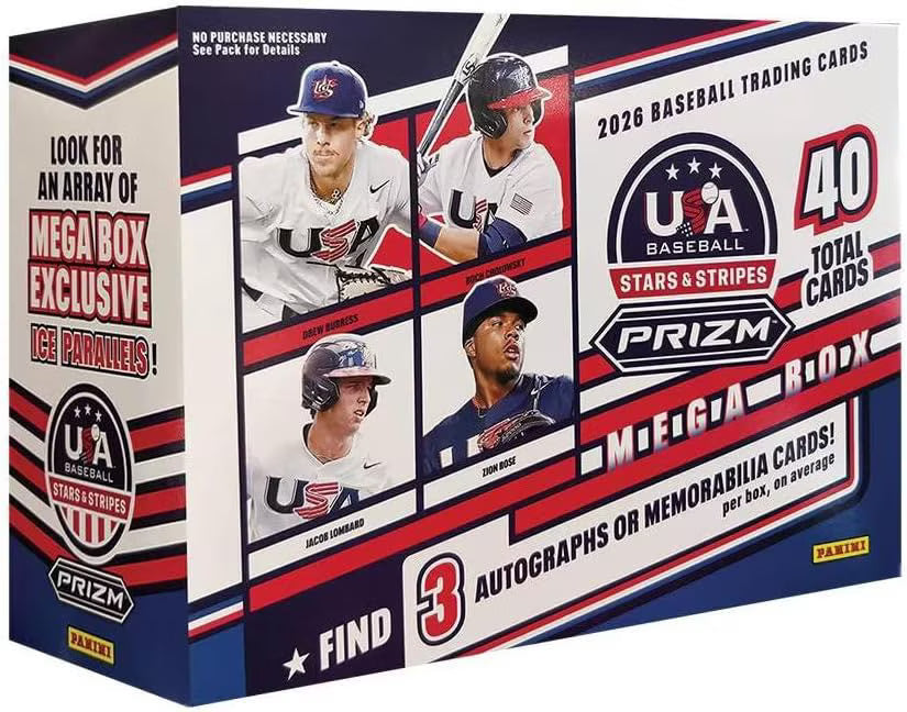 2026 Baseball Prizm USA Stars & Stripes Mega Box