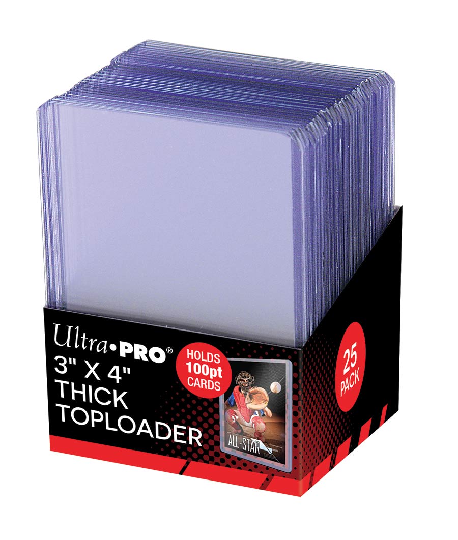 Ultra-Pro 3" x 4" Thick Toploader - 100pt - 25 Pack