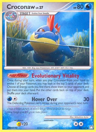 Croconaw 044  - Reverse Holofoil Mysterious Treasures - Uncommon