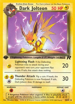 Dark Jolteon 038  - 1st Edition Team Rocket - Uncommon