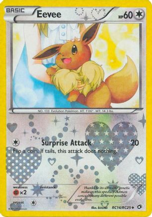 Eevee RC14/RC25  - Holofoil Legendary Treasures Radiant Collection - Uncommon