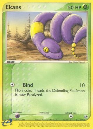 Ekans 064  - Reverse Holofoil Sandstorm - Common