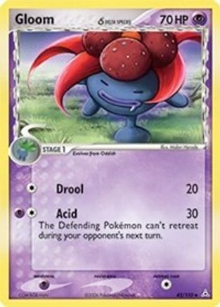 Gloom (Delta Species) 042  - Reverse Holofoil Holon Phantoms - Uncommon