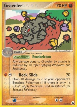 Graveler/92  - Reverse Holofoil Legend Maker - Uncommon