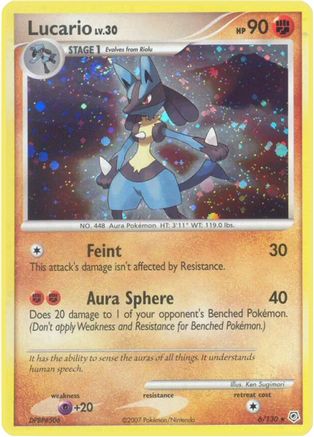 Lucario 006  - Holofoil Diamond and Pearl - Holo Rare