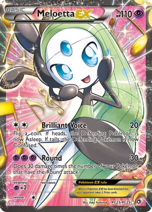 Meloetta EX (Full Art) RC25  - Holofoil Legendary Treasures Radiant Collection - Ultra Rare