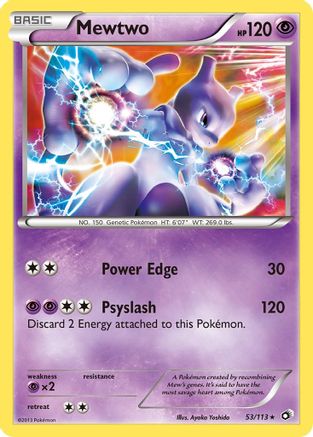 Mewtwo 053/113  - Holofoil Legendary Treasures - Holo Rare