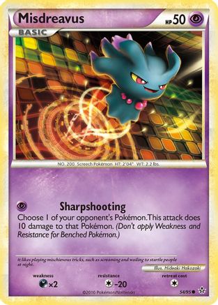 Misdreavus 054  - Reverse Holofoil Unleashed - Common