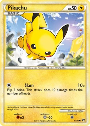 Pikachu 061  - Reverse Holofoil Undaunted - Common