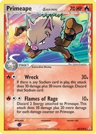 Primeape (Delta Species) 050  Holon Phantoms - Uncommon