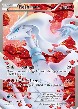 Reshiram (Full Art) RC22  - Holofoil Legendary Treasures Radiant Collection - Ultra Rare