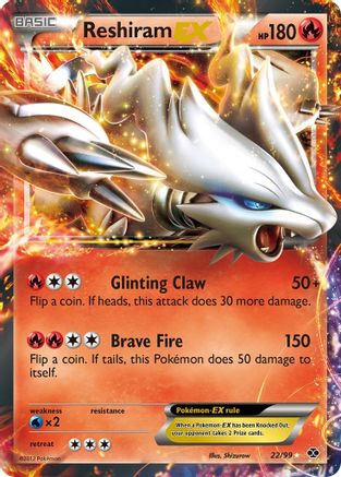 Reshiram EX  - Holofoil Next Destinies - Ultra Rare