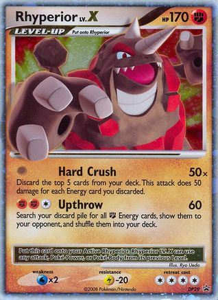 Rhyperior LV.X - DP29  - Holofoil Diamond and Pearl Promos - Promo