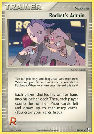 Rocket's Admin. 086  - Reverse Holofoil Team Rocket Returns - Uncommon