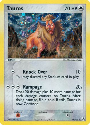 Tauros  - Holofoil FireRed & LeafGreen - Holo Rare