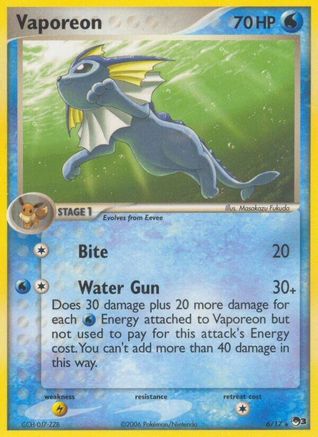 Vaporeon 006  - Holofoil POP Series 3 - Rare