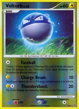 Voltorb (Shiny)  - Reverse Holofoil Stormfront - Shiny Holo Rare