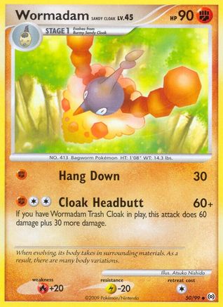 Wormadam Sandy Cloak 050  Arceus - Uncommon
