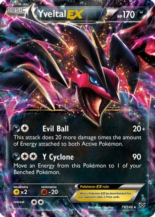 Yveltal EX 079  - Holofoil XY Base Set - Ultra Rare