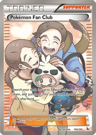 Pokemon Fan Club (106 Full Art) (106 Full Art) 106  - Holofoil XY  Flashfire - Ultra Rare