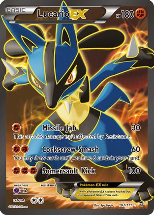 Lucario EX (107 Full Art) (107 Full Art) 107  - Holofoil XY  Furious Fists - Ultra Rare
