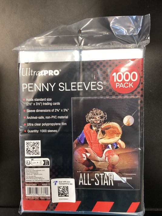 Ultra Pro Penny Sleeves 1000 pack