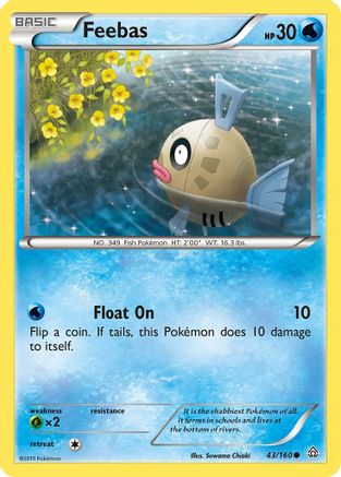 Feebas 043  - Reverse Holofoil XY  Primal Clash - Common