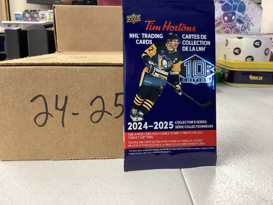 2024-2025 tim hortons nhl trading cards full boxes