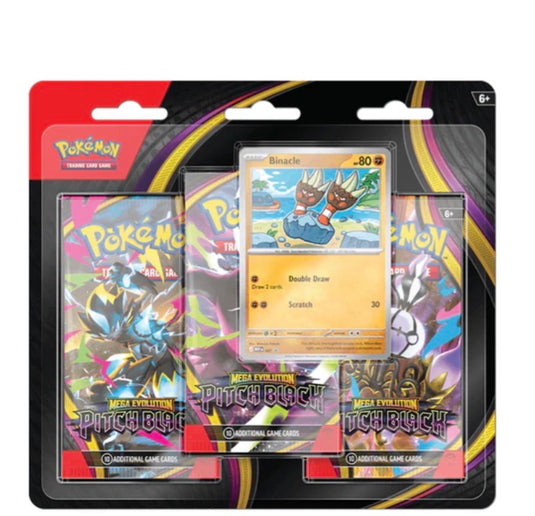 PREORDER Pokémon Pitch black 3 pack blister - 1 Per person - excess orders will be cancelled!!! - Available JULY 17, 2026
