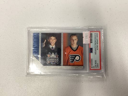 2005 upper deck A.ovechkin/j.carter psa 10