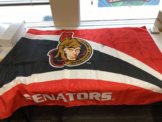 2004-05 Ottawa Senators Team Signed Flag