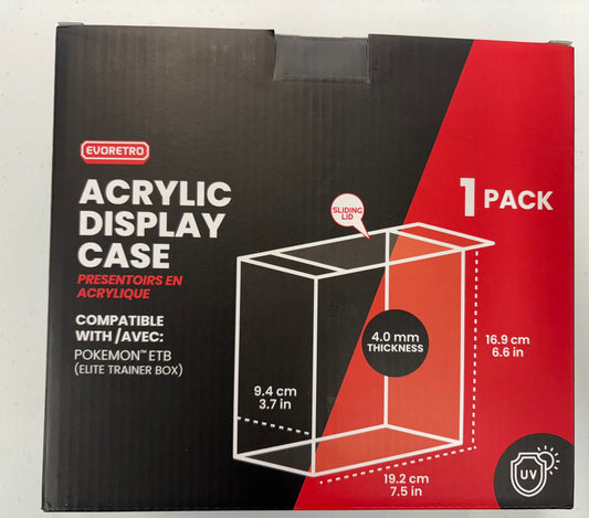 Evoretro Acrylic Display Case - Pokemon ETB
