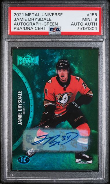 2021 Metal Universe Jamie Drysdale Autograph-Green PSA/DNA Certf | PSA 9