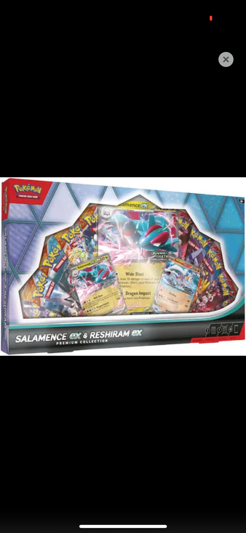 Load image into Gallery viewer, POKEMON EX PREM COLL SALAMENCE &amp; RESHIRAM
