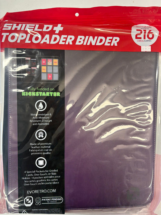 Evoretro shield + toploader binder holds 216 cards - Purple
