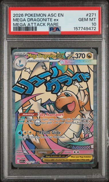 2026 Pokemon ASC EN Mega Dragonite EX Mega Attack Rare | PSA 10