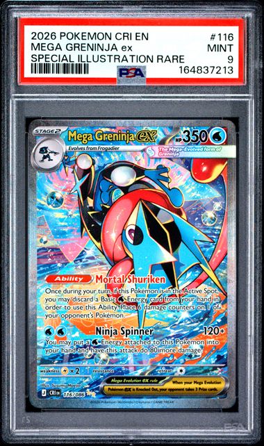 2026 Pokemon CRI EN Mega Greninja EX Special Illustration Rare | PSA 9