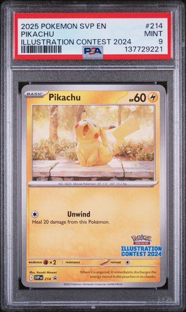 2025 Pokemon SVP EN Pikachu Illustaration Contest 2024 | PSA 9