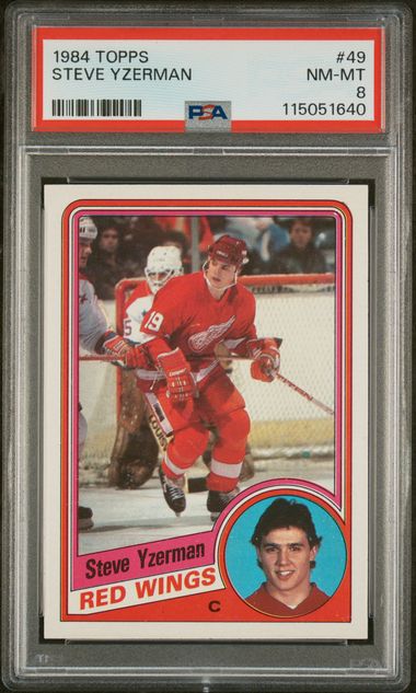 1984 Topps Steve Yzerman | PSA 8