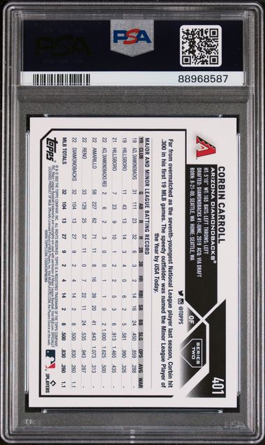 2023 Topps Corbin Carroll Rainbow Foil | PSA 10