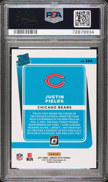 2021 Donruss Optic Justin Fields | PSA 9